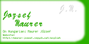 jozsef maurer business card