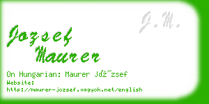 jozsef maurer business card